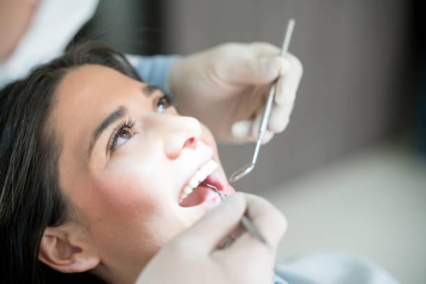 photo of a woman during a dental check-up