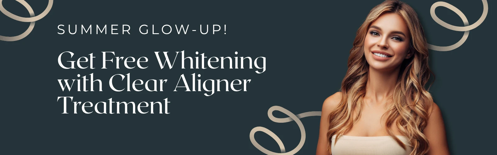 free whitening with clear aligner treatment